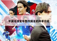 中国足球宣布整改国足的简单介绍